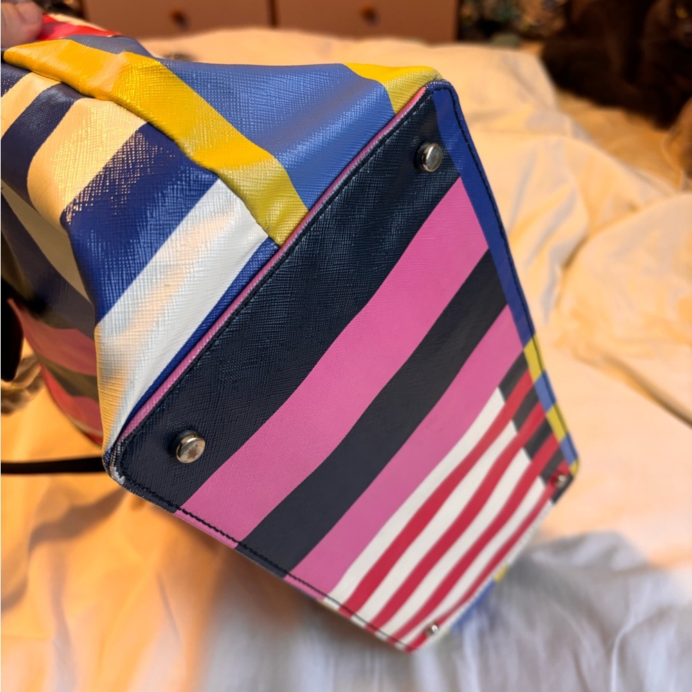 🌈 Kate Spade Grant Street Jules Multi-Stripe Tote - Picture 6 of 10